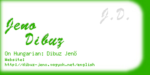 jeno dibuz business card