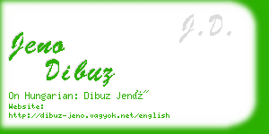 jeno dibuz business card